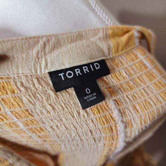 Torrid Yellow Stripe Tank Top Size 0 Large - Picture 7 of 8